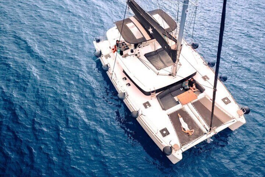 Half Day Premium Catamaran Cruise in Santorini including Oia