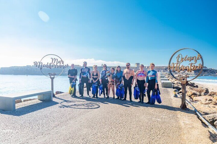 Guided snorkeling activity on the Island of Tarifa