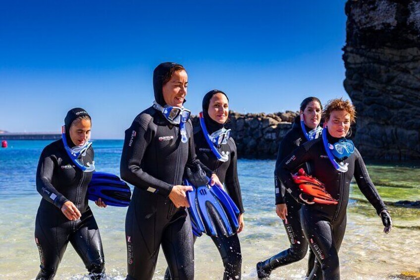 Guided snorkeling activity on the Island of Tarifa