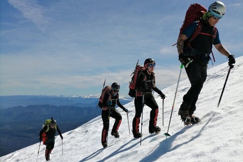 During the ascent with the guide Cristian