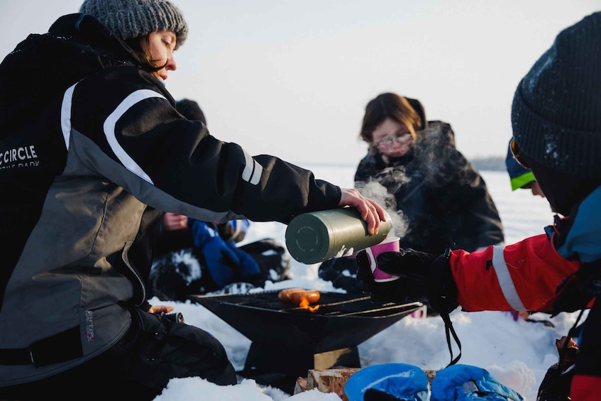 Picture 9 for Activity Rovaniemi: Ice Fishing & Snowmobile Safari Combo Day