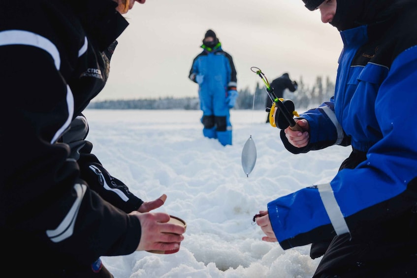 Picture 6 for Activity Rovaniemi: Ice Fishing & Snowmobile Safari Combo Day