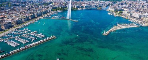 Genève en E-Bike Lac de la Vieille Ville et Fontaine