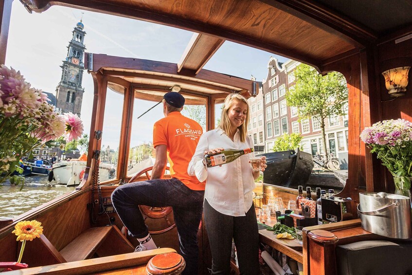 Picture 9 for Activity Amsterdam: Open Boat Cruise with Unlimited Drinks Option