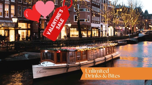 Amsterdam: Luxury Covered Cruise Unlimited Drinks & Snacks