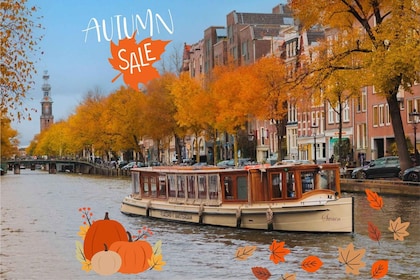 Amsterdam: Open Boat Cruise option Unlimited Drinks & Bite