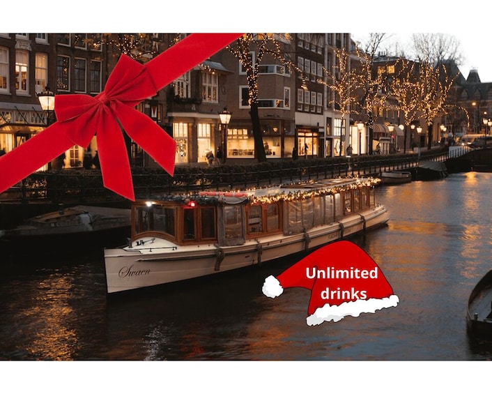 Amsterdam: Covered Christmas Cruise Unlimited Drinks Option