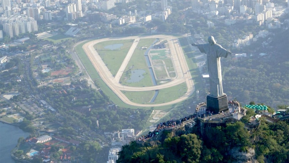 Aerial view of Christ the Redeemer