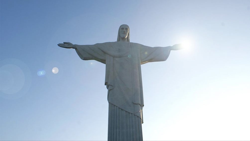 Sunny view of Christ the Redeemer in Rio de Janeiro, Brazil