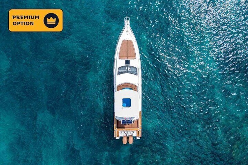 Upgrade to our Premium Option for a premium boat and extra services!