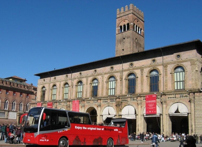 Picture 1 for Activity Bologna: Red Bus City Tour and Local Food Tasting