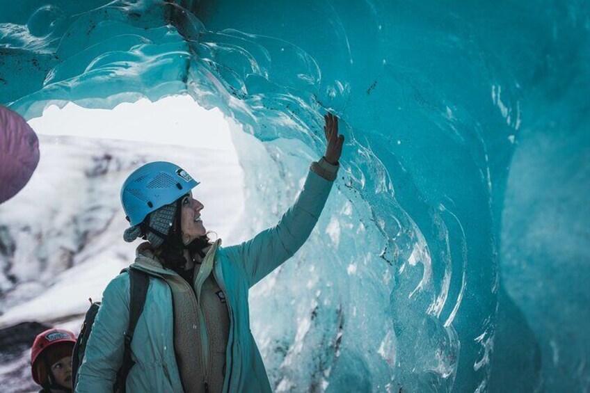 In an ice cave!