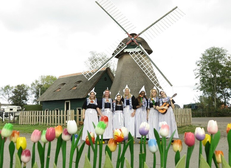 Picture in Volendam Costume with Cheese and Clog Tour