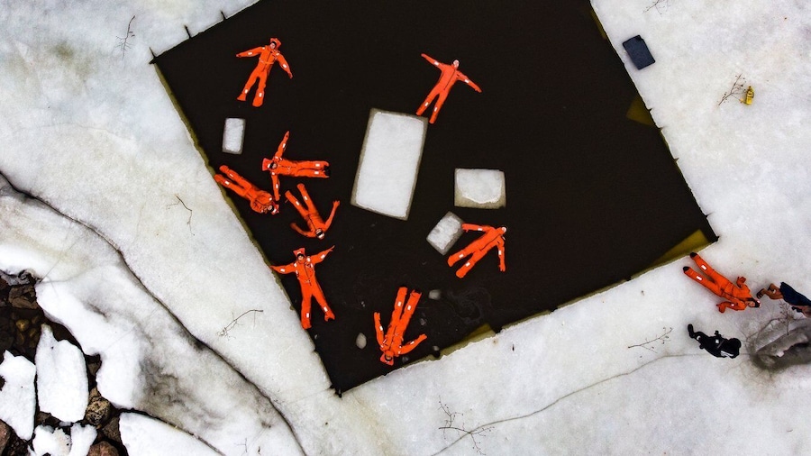 Helsinki: Floating Experience in a Survival Suit