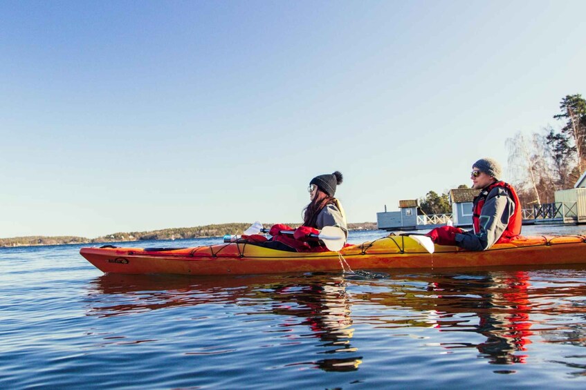 Picture 7 for Activity Stockholm: Archipelago Winter Kayaking and Fika Experience