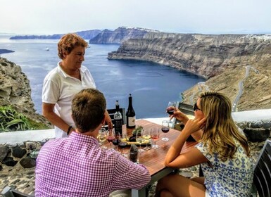 Santorin : visite guidée à 3 vignobles avec dégustation de vins