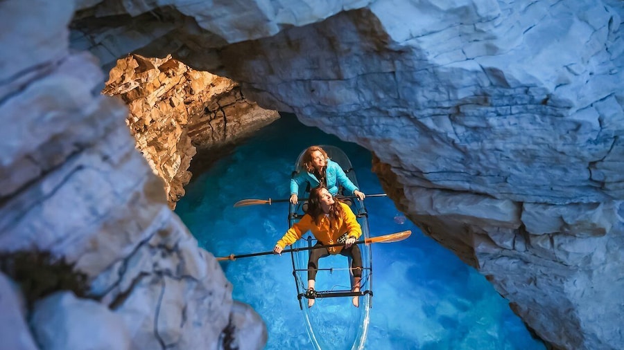 Pula: Night-Time Sea Kayaking Tour in Transparent Kayak