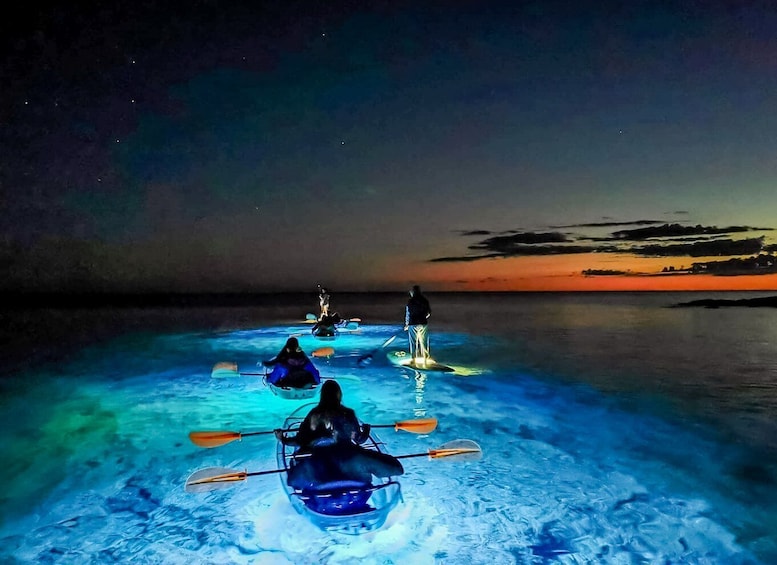 Picture 1 for Activity Pula: Night-Time Sea Kayaking Tour in Transparent Kayak