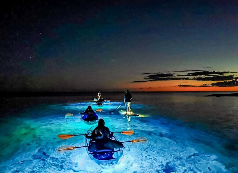 Picture 1 for Activity Pula: Night-Time Sea Kayaking Tour in Transparent Kayak