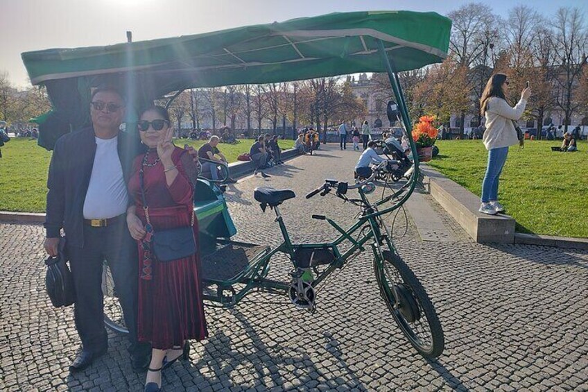 Rickshaw Highlights and Paths among River Spree Tiergarten Park 