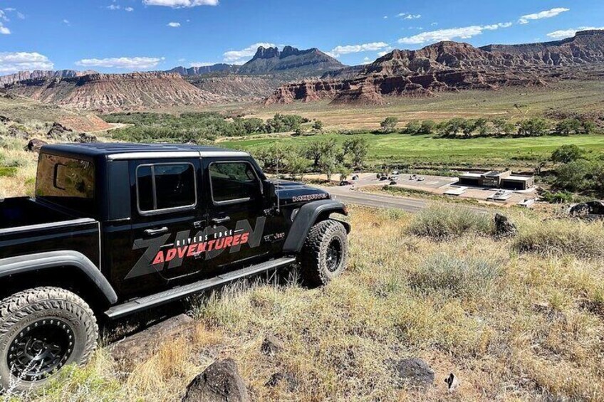 Panoramic views of Zion Virgin River basin