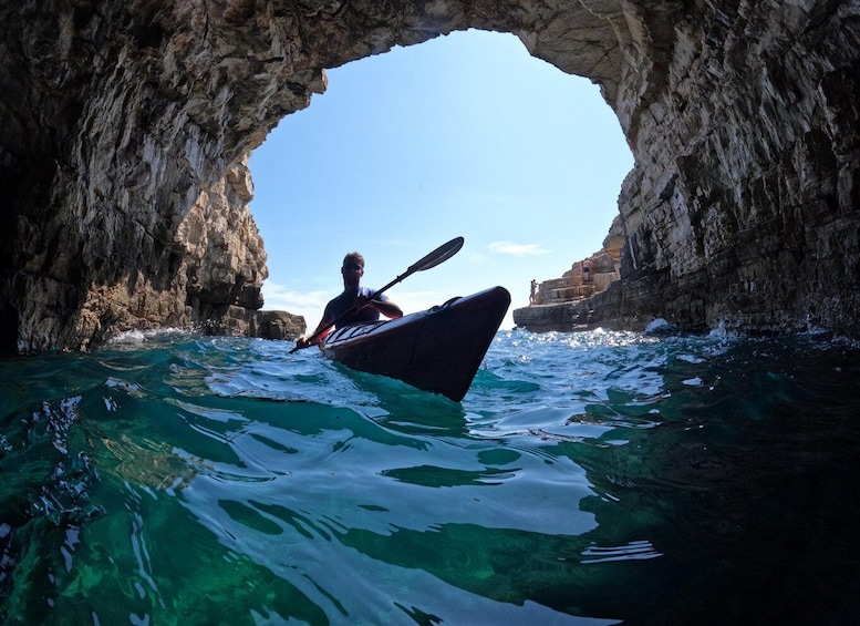 Pula: Blue Cave Kayaking and Snorkeling Tour with Wetsuit