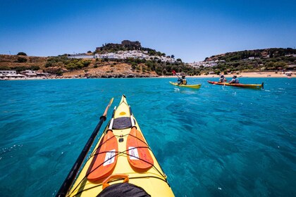 Lindos : Kayak de mer et Acropole de Lindos Tour avec déjeuner