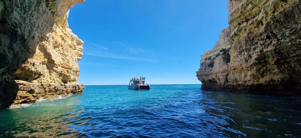 Picture 2 for Activity Albufeira: Coastline and Benagil Caves Tour by Catamaran