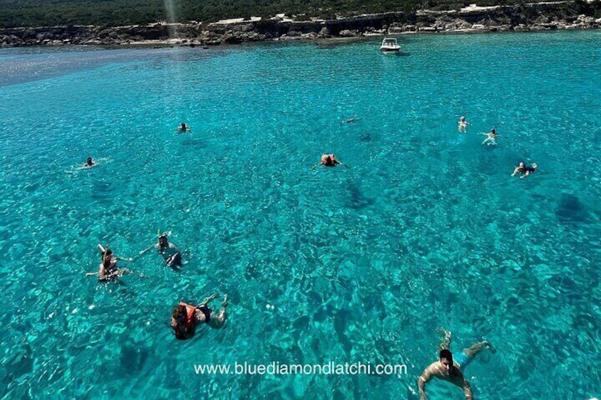 Blue Lagoon trip with slide & music departing from Latchi harbour