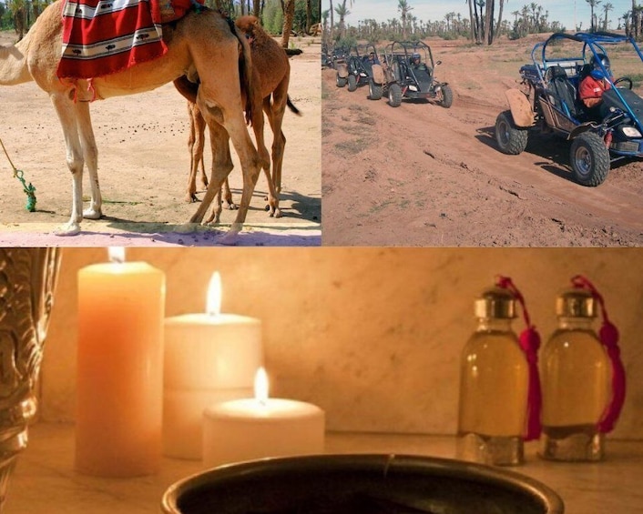 Marrakech: Half-Day Tour with Buggy Ride, Camel Ride and Spa
