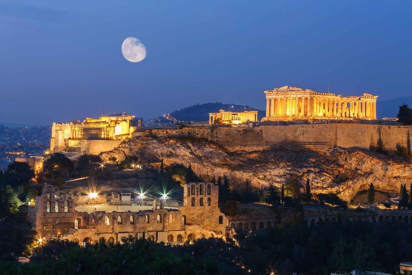 Picture 4 for Activity Athens: 2-Hour Highlights Tour by E-Bike After Sunset