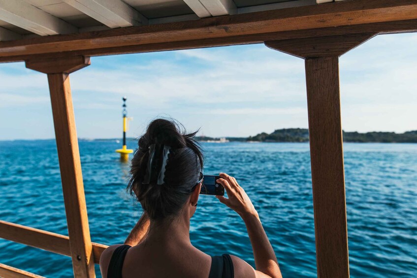 Picture 7 for Activity Rovinj: Sunset Cruise with Swim Stop, Drinks, and Fruits