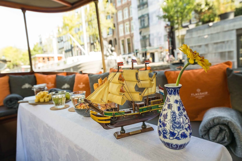 Picture 2 for Activity Amsterdam: Classic Boat Cruise with Cheese & Wine Option