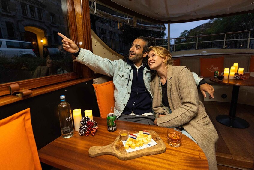 Picture 6 for Activity Amsterdam: Christmas Boat Cruise with Cheese & Wine Option