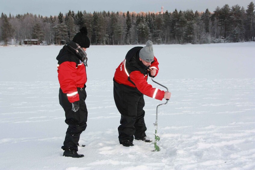 Picture 2 for Activity Rovaniemi: Arctic Circle Ice Fishing Experience