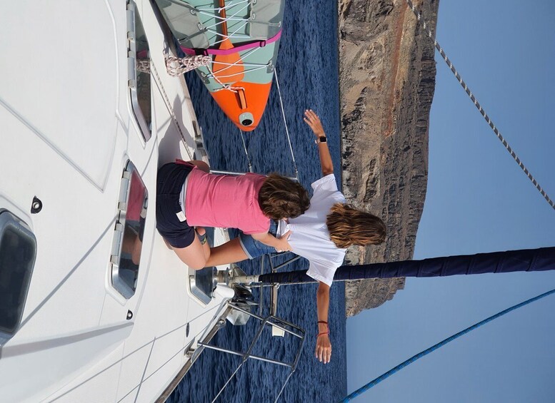 Picture 16 for Activity From Puerto de Mogán: Sailboat Trip with Food and Drinks