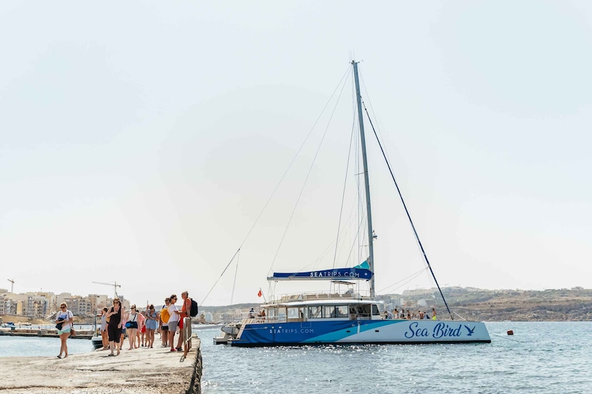 Picture 25 for Activity Malta: Blue Lagoon, Beaches & Bays Trip by Catamaran