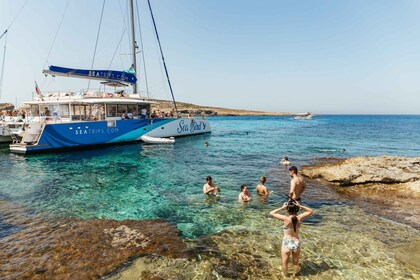 Malta: Blue Lagoon, Beaches & Bays Trip by Catamaran