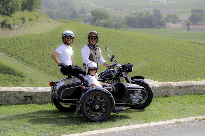 From Bordeaux: Saint-Emilion Wine Tour in a Sidecar