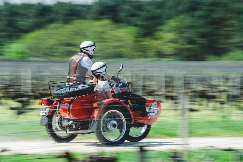 Picture 1 for Activity From Bordeaux: Saint-Emilion Wine Tour in a Sidecar