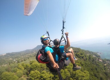 Corfu: Paragliding Tandem Flight Above Pelekas Town