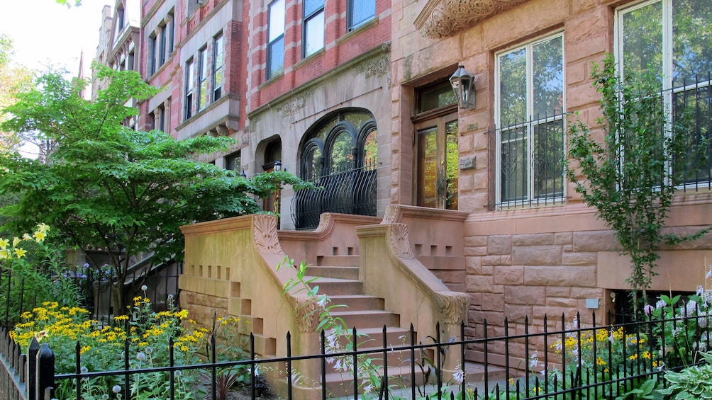 Home and fenced garden in Harlem