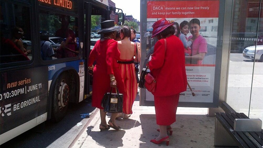 Women heading to church in Harlem