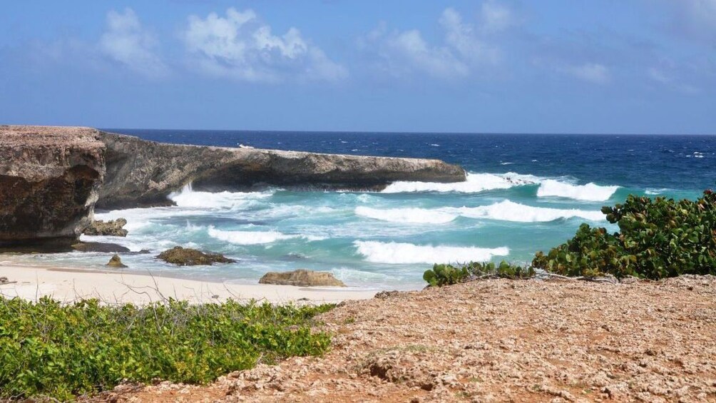 Rocky coast at Arikok National Park in Aruba