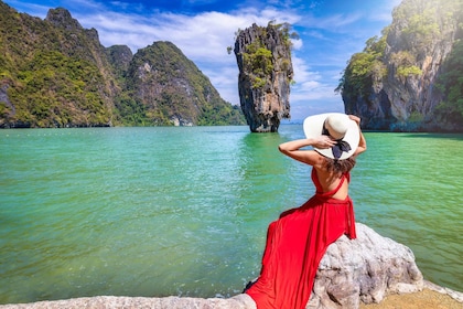 Phuket: Excursión en barco de cola larga y canoa de mar por la isla de Jame...