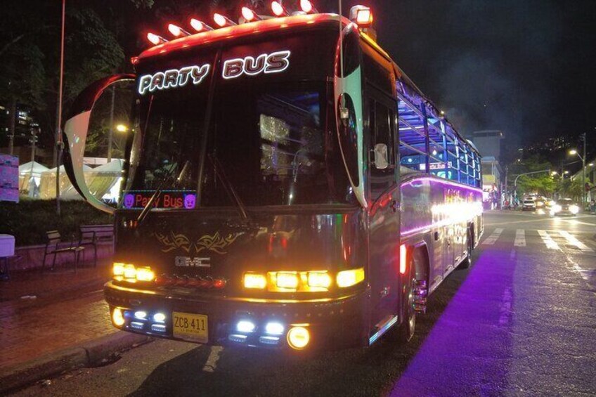Night Rumba Tour in Party Bus through Medellín
