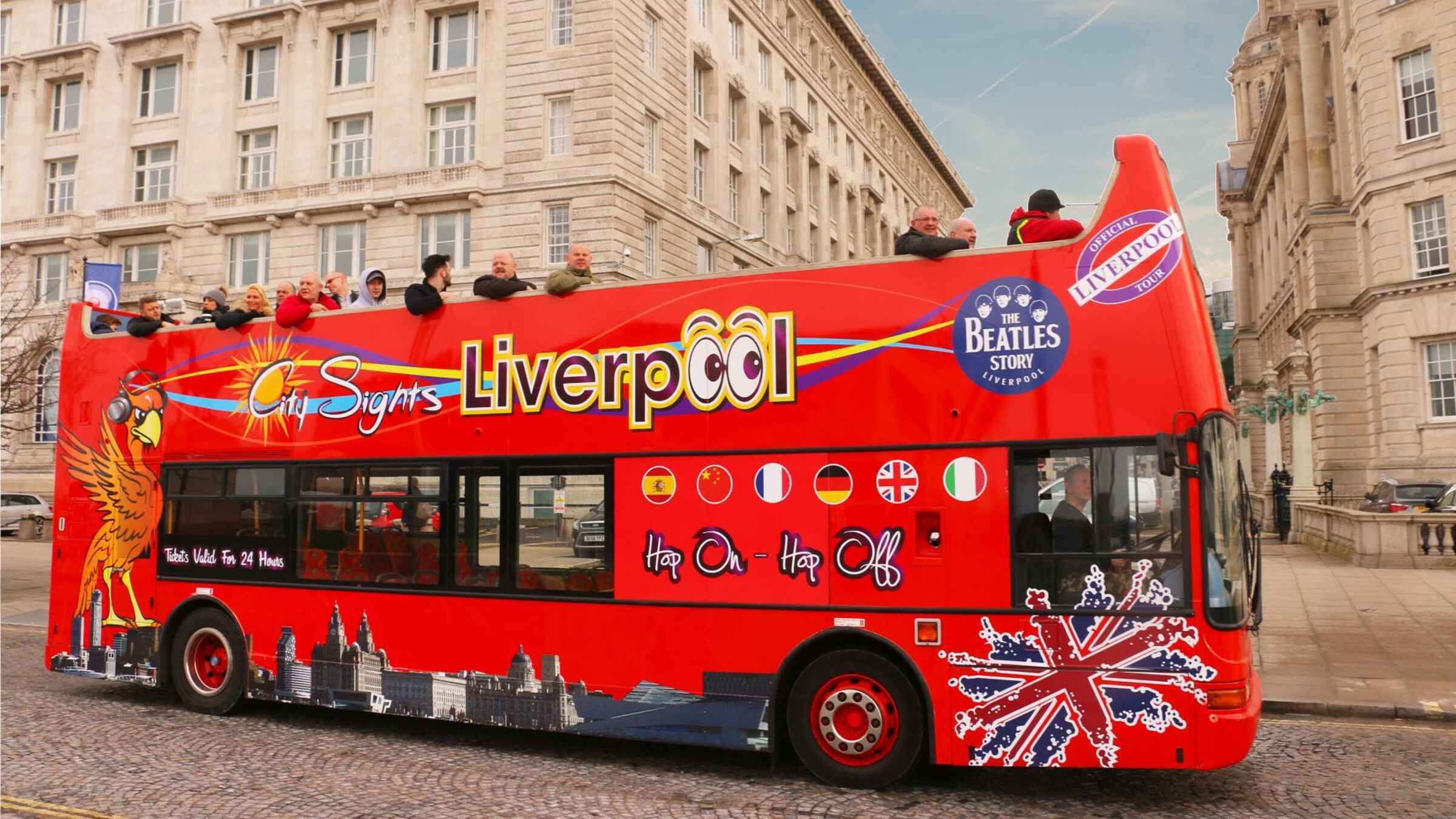 Liverpool: Open-Top Sightseeing Hop-On Hop-Off Bus Tour