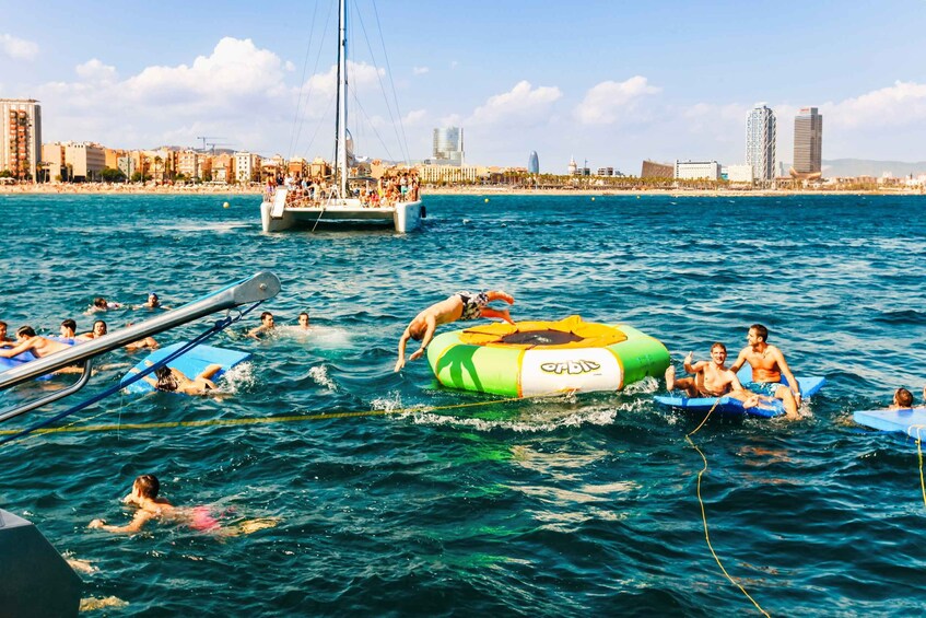 Picture 1 for Activity Barcelona: Catamaran Party Cruise with BBQ Meal