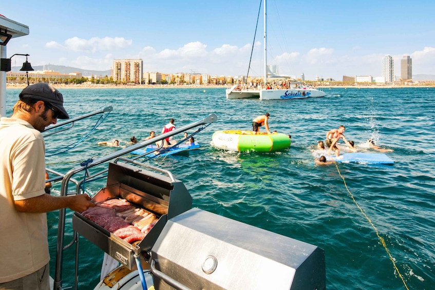 Picture 2 for Activity Barcelona: Catamaran Party Cruise with BBQ Meal