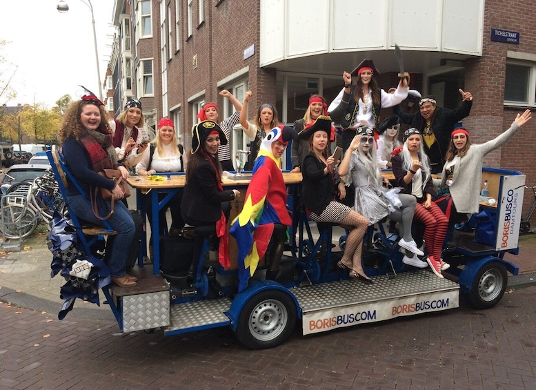 Picture 5 for Activity Amsterdam: Party Bike Tour with Beer